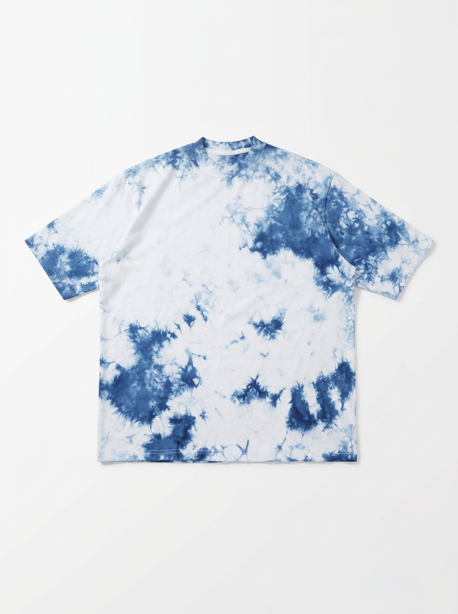 Indigo Drift – T-shirt Tie & Dye Navi bleu Oversize