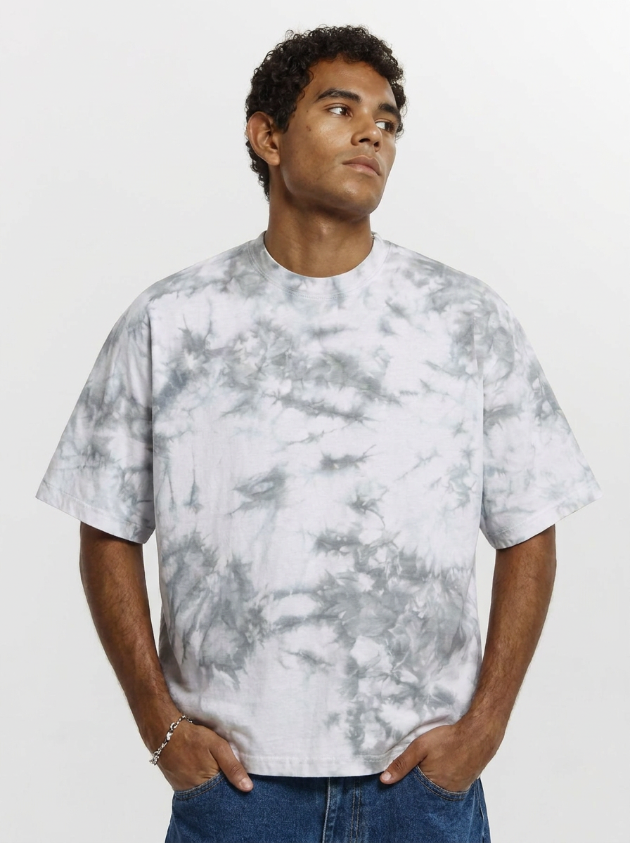 Silver Mist – T-shirt Tie & Dye Gris Oversize