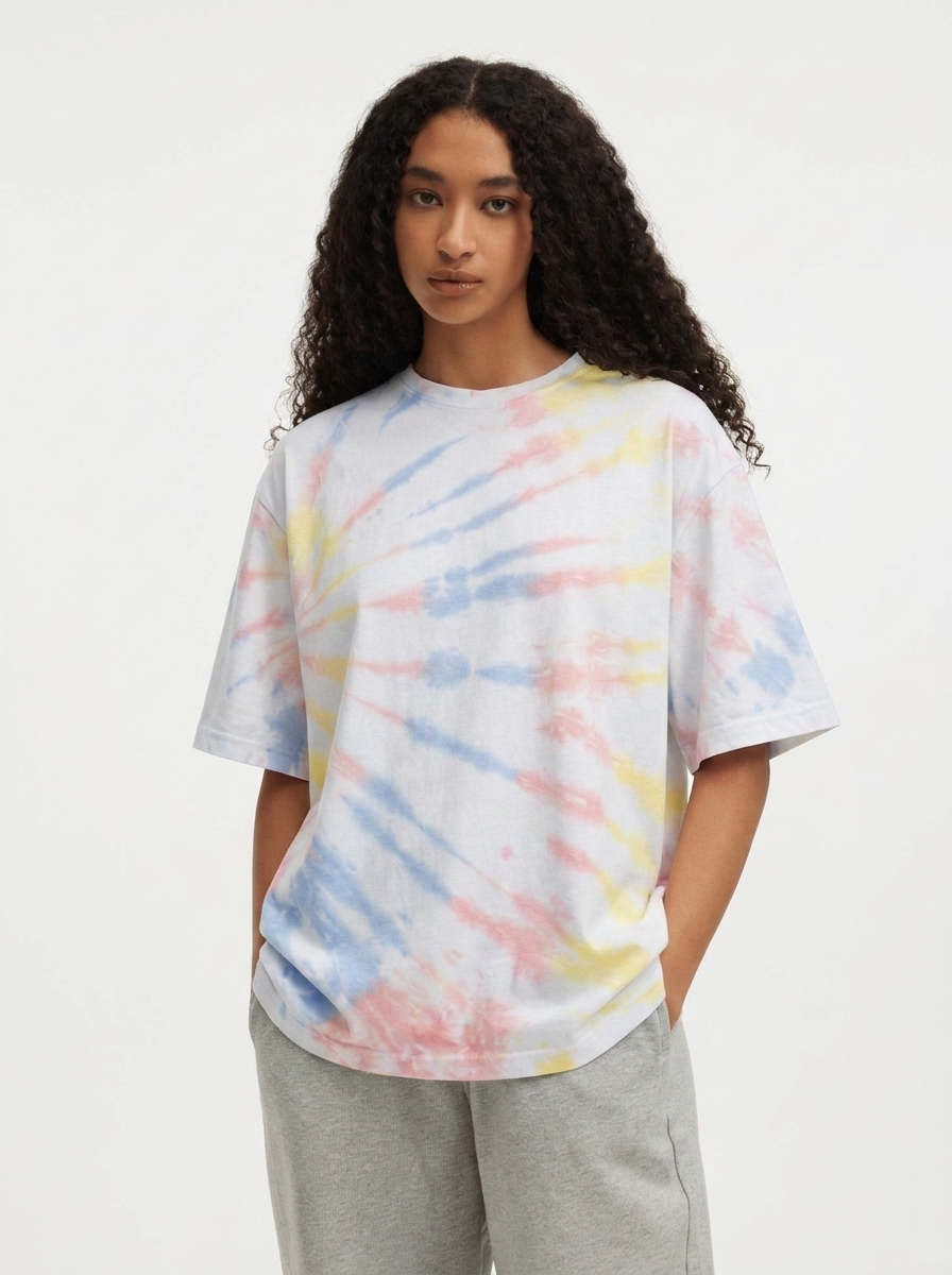 Sunrise Bloom – T-shirt Tie & Dye Pastel Oversize