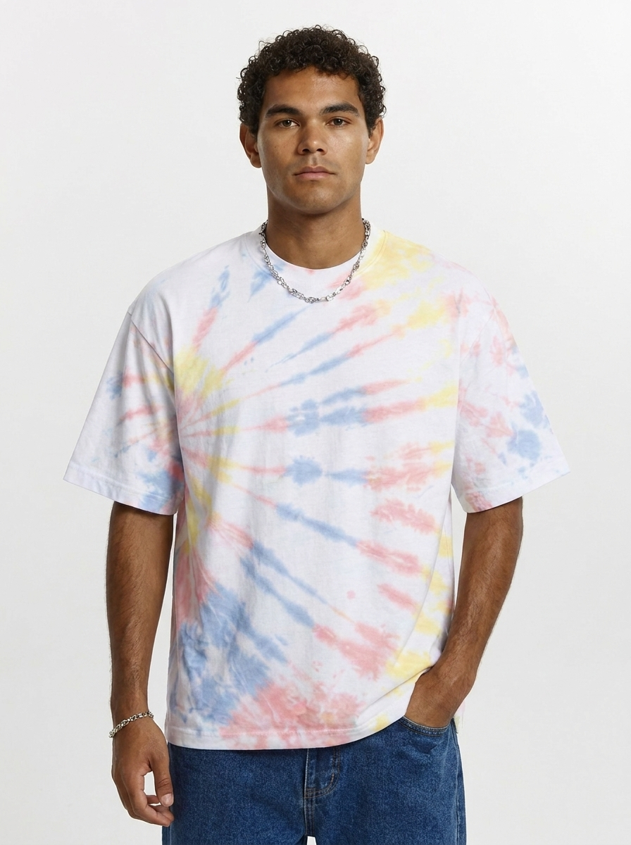 Sunrise Bloom – T-shirt Tie & Dye Pastel Oversize