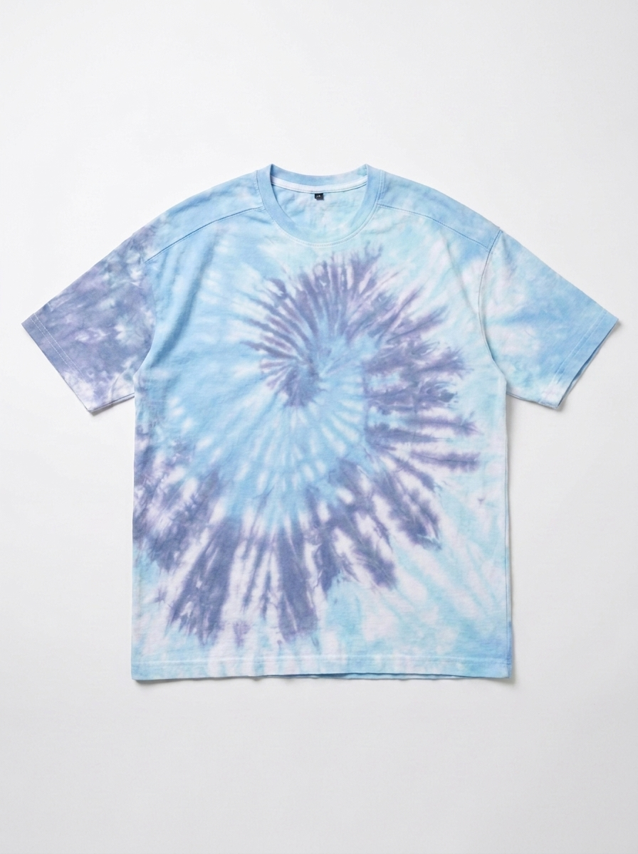 Blue Nova – T-shirt spiral Tie & Dye 3 Bleu  Oversize